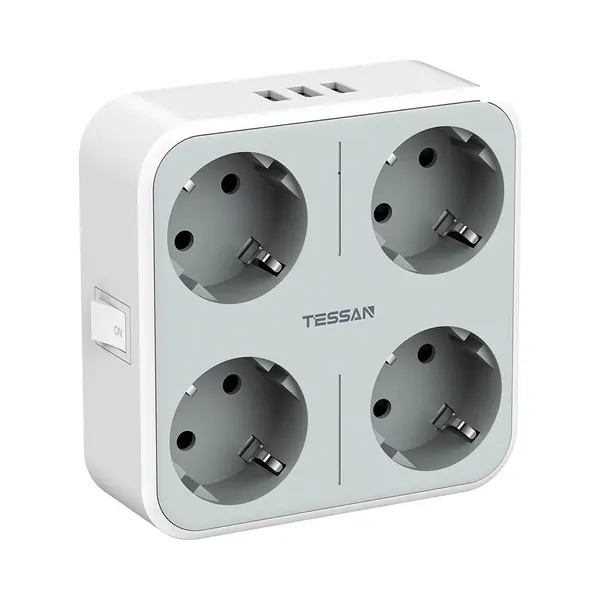 Bloc 4 prises + 3 USB, multiprises, Waxul Dakar