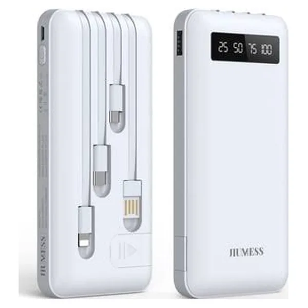 Batterie 10 000 mAh, 4 câbles intégrés, batteries, Waxul Dakar